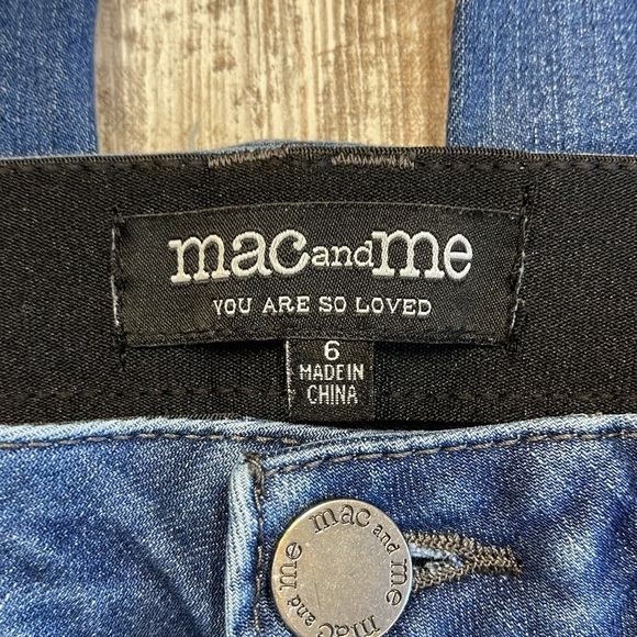 Mac and Me You Are So Loved Distressed Straight Leg Jeans Size 6 - Picture 3 of 10